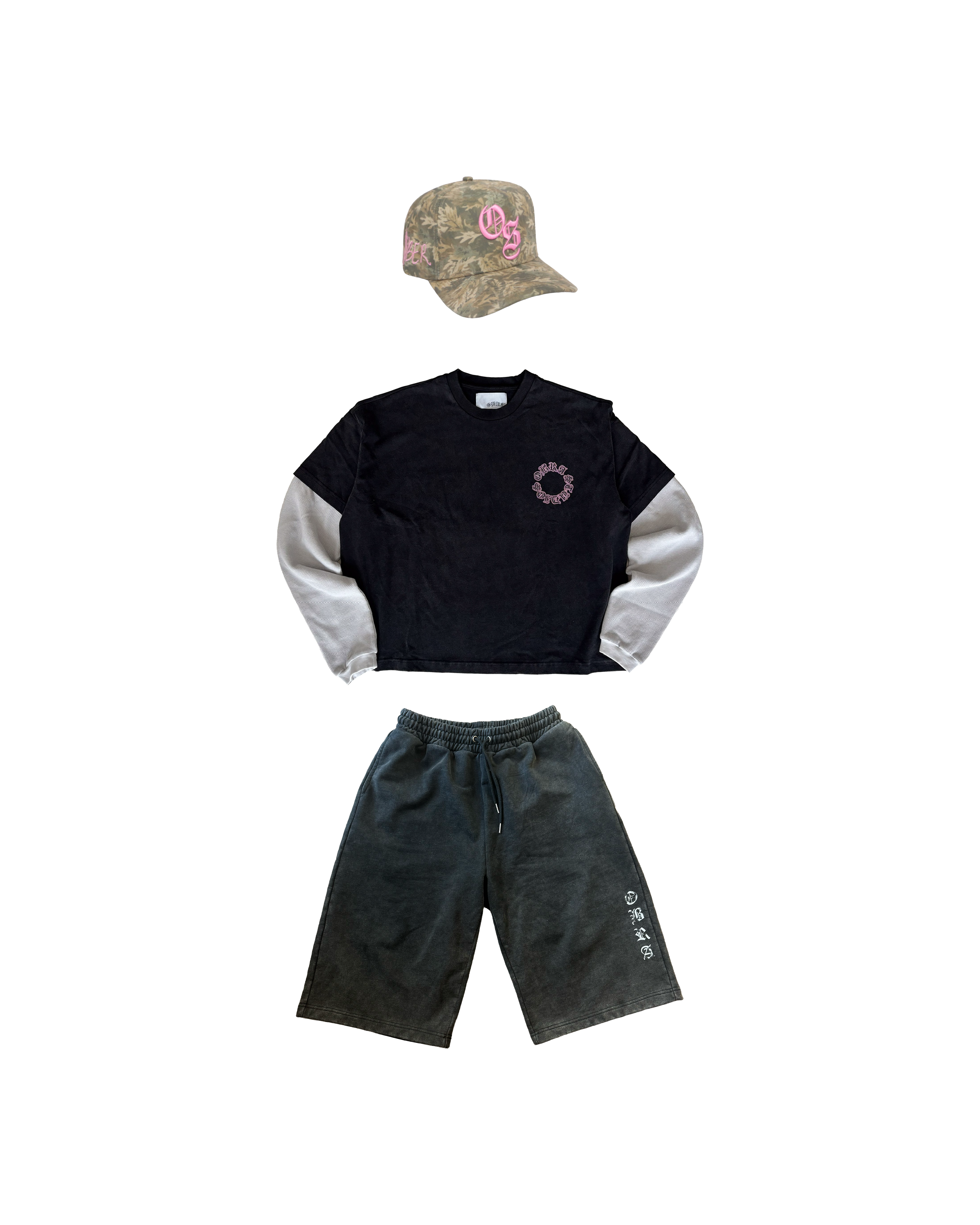 Waffle Longsleeve + LAX Shorts + Hat